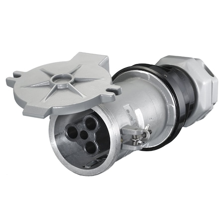 Hubbell Wiring Device-Kellems Watertight Pin & Sleeve Connector, 200 A, 600V AC/250V DC, 3 Pole, Style 1 Grounding, NEMA 3, 4, 4X HBL4200CS1W